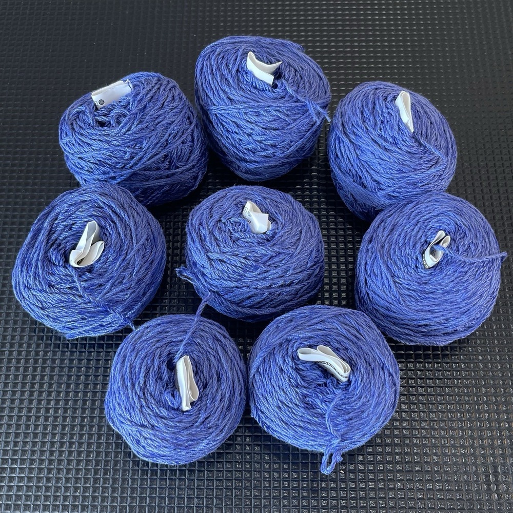 Berroco Cotton Twist Lot Of 8 Matching yarn Balls Lilac 70% Cotton Brazil New